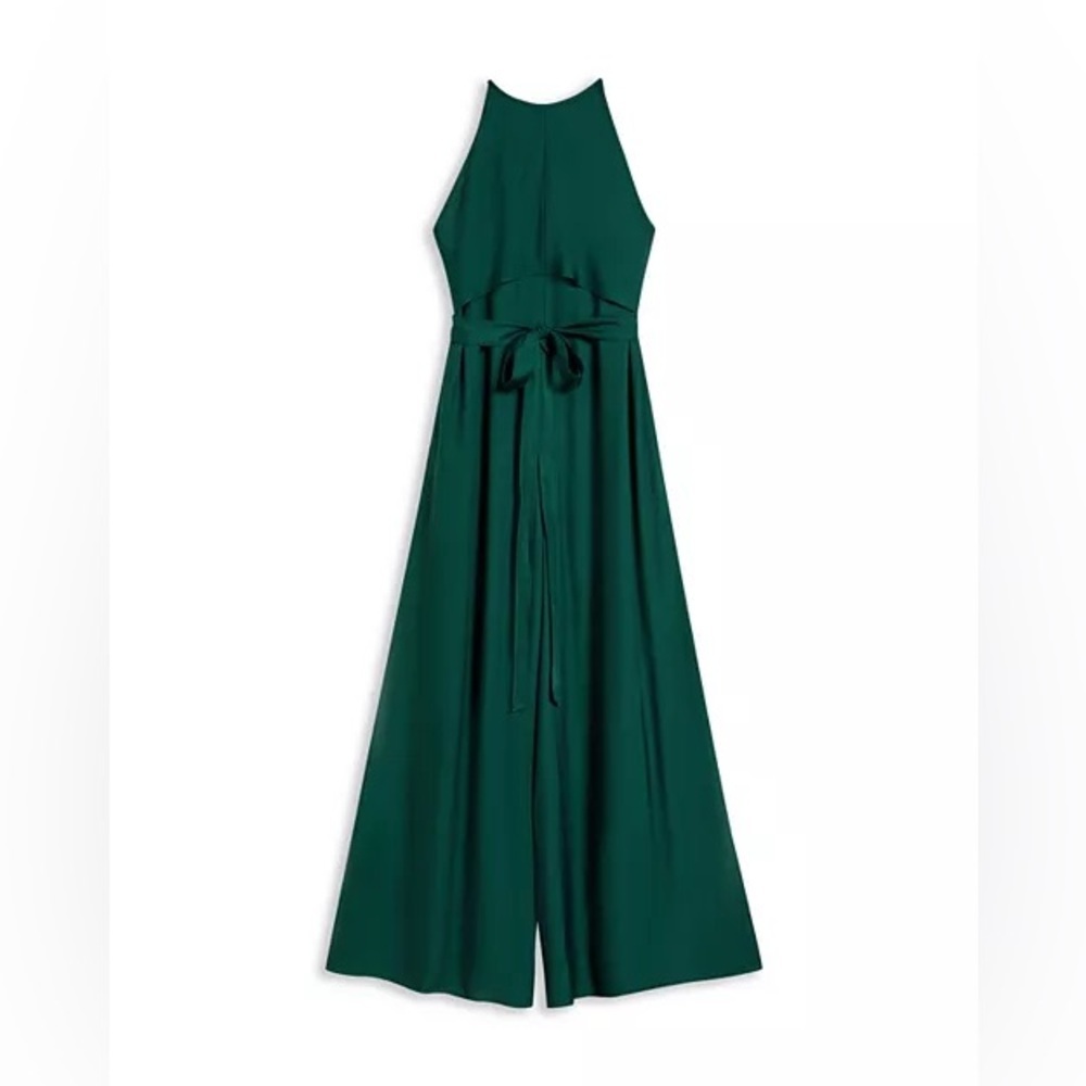 Ted Baker, Emerald Green,‎ Meriahh Halter Neck Wide Leg Jumpsuit, US size 6 - Picture 13 of 14